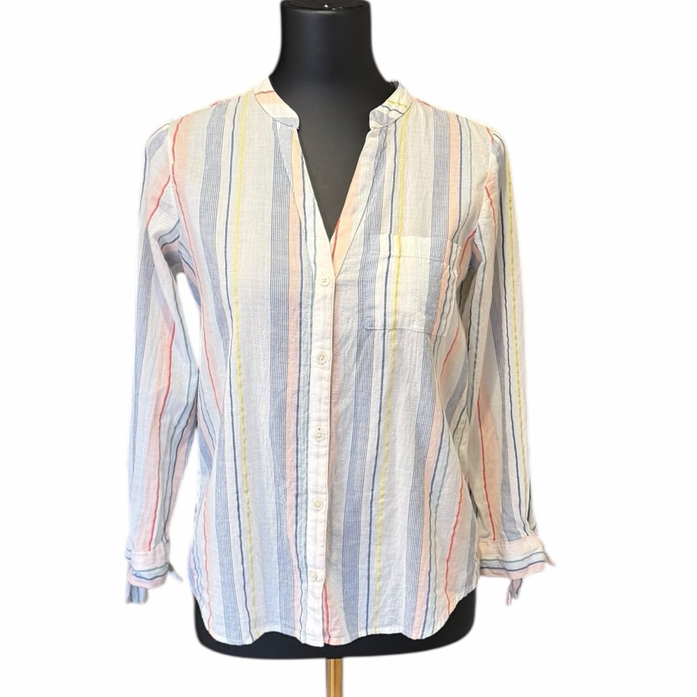 J Crew Cotton Striped Top Size XS Nautical Summer